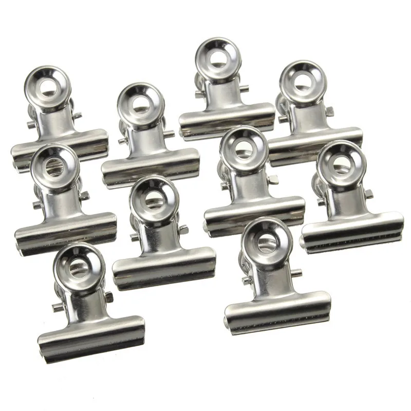Affordable 10 Pcs Silver Tone  - огляд і ціна Binder Clip Assorted