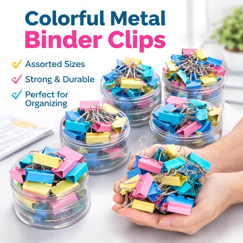 40PCS/Set Long Colorful Metal  - огляд і ціна Supply Of Office Stationery