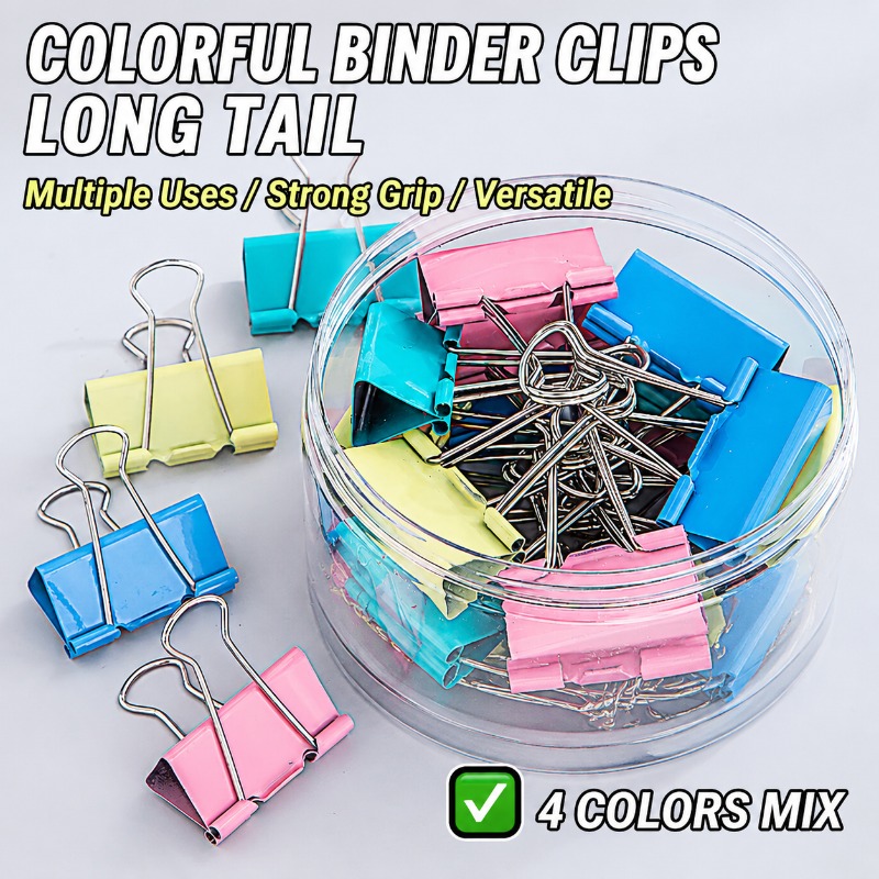 40PCS/Set Long Colorful Metal  - огляд і ціна Supply Of Office Stationery