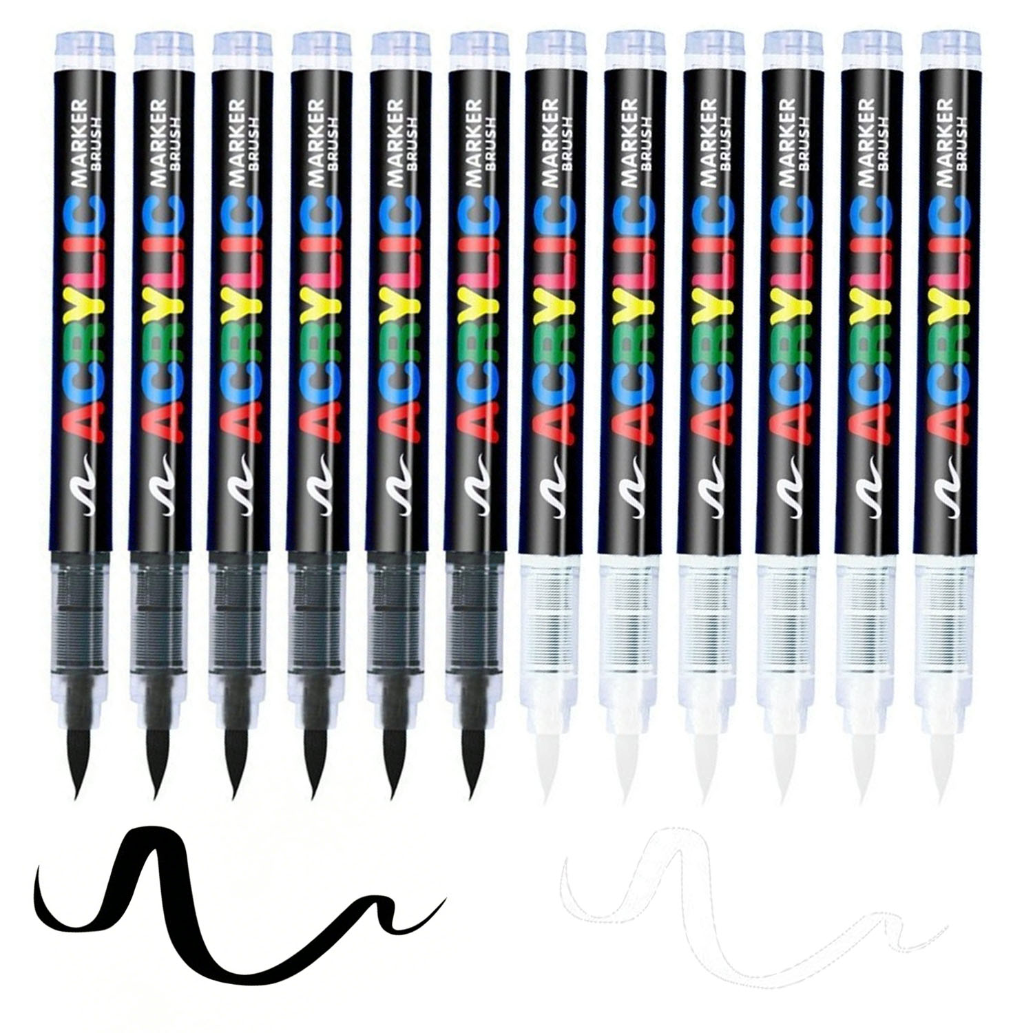12 Pcs Black/White Premium Sof - огляд і ціна Whiteboard Marker Set
