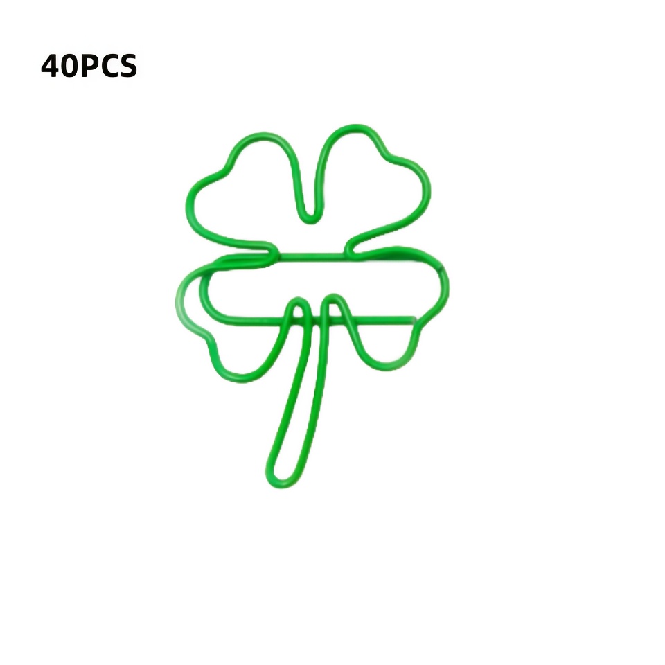 20/30/40pcs green four-leaf cl - огляд і ціна Binder Clip Assorted