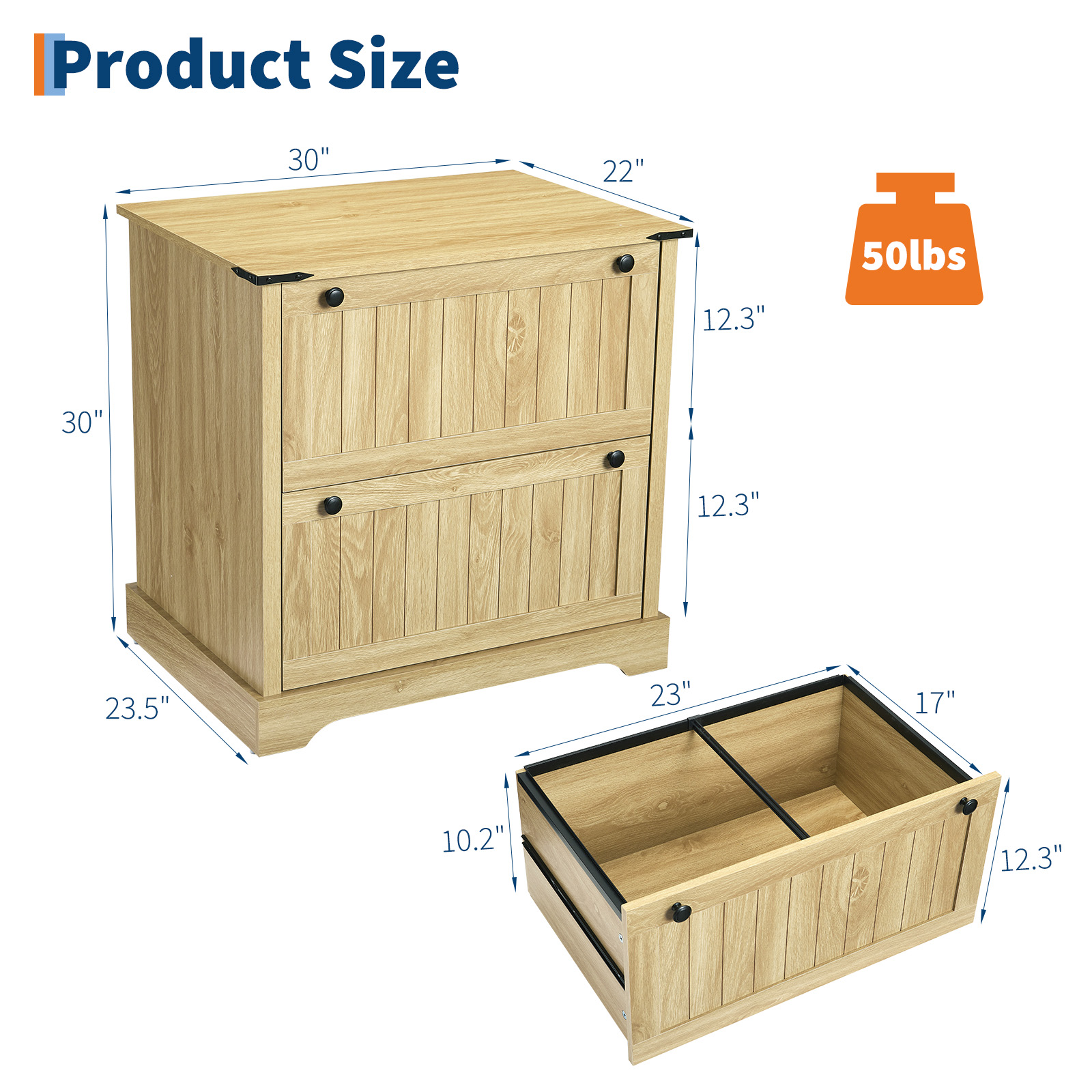 2 Drawer Farmhouse File Cabine - огляд і ціна File Folder Hanging